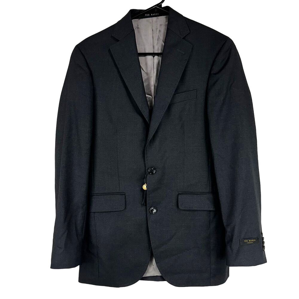Ted Baker NWOT Endurance Jarrow CT Black Men's Size 36R Sports Coat 100% Wool